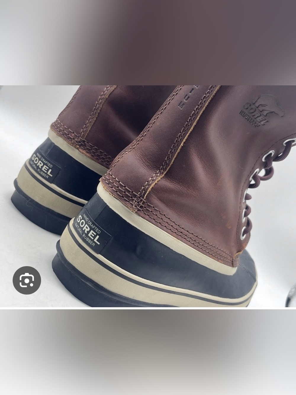 Sorel Womens 1964 Premium Duck Boots Brown Waterproof Leather - Picture 3 of 9
